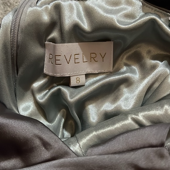 silver bridesmaid/black tie dress with open cross cross - Picture 6 of 6